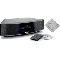 Bose Wave Music System IV Powered Speaker; CD Player; AM/FM; Silver; Remote