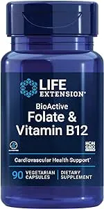 Life Extension , Bioactive Folate & Vitamin B12, 90 Kapseln