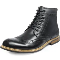 Bruno Marc Men's Classic Wingtip Zipper Ankle Boots