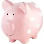 Pearhead Ceramic Piggy Bank (Polka Dot Blue)