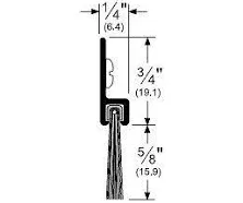 Pemko Brush Door Bottom Sweep, Clear Anodized Aluminum