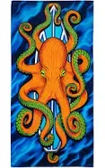 Dawhud Direct Surfboard Octopus Beach Towel for 30&#034; x 60&#034;, 