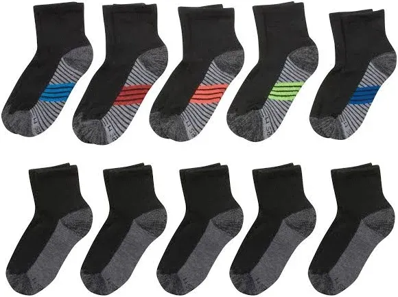 Hanes Boys 10-pk. Cool Comfort Ankle Socks ||P000652986||