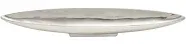 Zimlay Modern Silver Aluminum Canoe-Shaped Bowled Tray