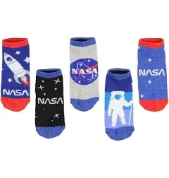 NASA Buzz Aldrin Youth Space 5 Pair Mix and Match Ankle Socks