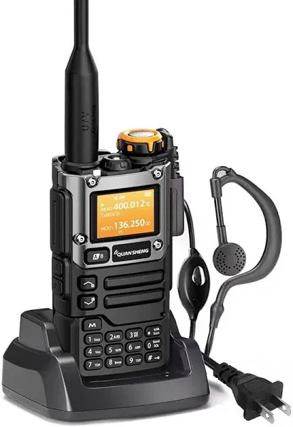 QUANSHENG K6 UVK5AM/FM/DTMF walkie Talkie 200Three Frequency Receiving walkie Talkie NOAA Weather Forecast