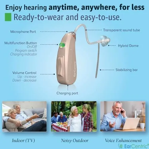 EarCentric Easycharge Rechargeable Hearing Aids