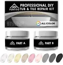 Fiberglass Repair Kit, Porcelain Repair Kit - Fiberglass Tub Repair Kit for A...