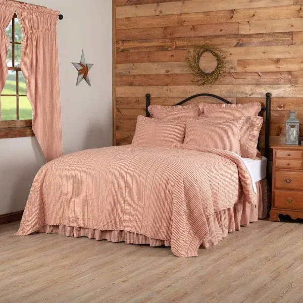 Sawyer Mill Ticking Stripe Quilted Coverlet