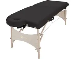 EARTHLITE Portable Massage Table HARMONY DX – Foldable Physiotherapy/Treatment/Stretching Table, Eco-Friendly Design, Hard Maple, Superior Comfort incl. Face Cradle & Carry Case (30" x 73")