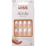 KISS Salon Acrylic French Nail Kit, Medium (2 g, 28 ct)