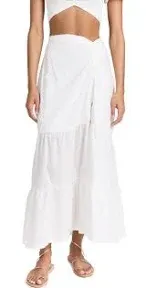 Peixoto Valentina Maxi Skirt in White - Size L