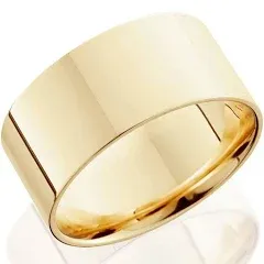 10mm Flat High Polished Wedding Band 10K Yellow Gold