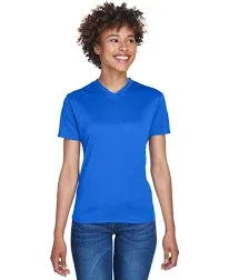 UltraClub Ladies' Cool & Dry Sport V-Neck T-Shirt