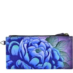 Anna by Anuschka Women's Hand Painted Genuine Leather Organizer Wallet