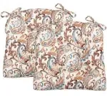 Arlee Home Fashions Paisley Indoor Dining Chair Cushion, Set of 2