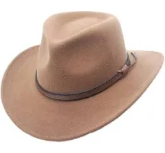 Denver Crushable Wool Felt Outback Western Style Cowboy Hat by Silver Canyon