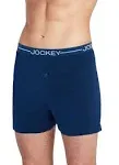 Jockey Men's Organic Cotton Stretch 4" Boxer M Ink Well