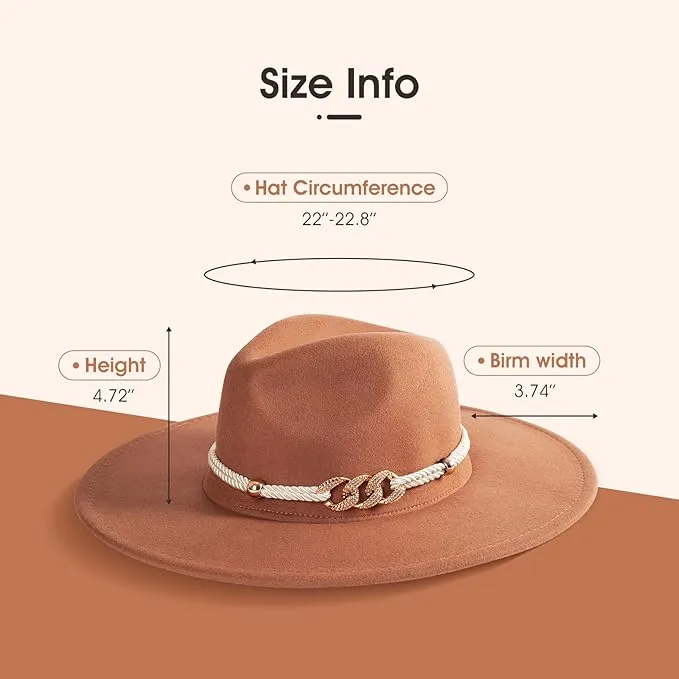 2 Pack Wide Brim Stylish Fedora Hats