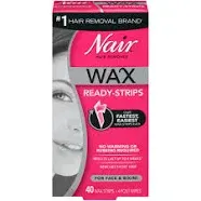 Nair Hair Remover Wax Ready-Strips 40 Count Face/Bikini (3 Pack)