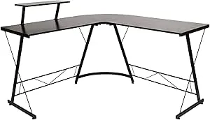 Flash Furniture L-Shaped Desk 71.5" Computer Corner Desk, Home Office Corner Desk, Gaming Desk, Space Saving, Easy to Assemble