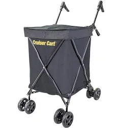 dbest products Cruiser Cart Urban 360 Folding Shopping Grocery Collapsible Laundry Basket on Wheels Foldable Utility 01-926