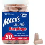 Mack's Ultra Soft Foam Earplugs 50 Pair 32dB Highest NRR Comfortable Ear Plugs