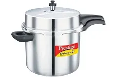 Prestige Deluxe Alpha Induction Base Pressure Cooker, 10-Liter, Stainless Steel