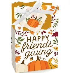 Big Dot of Happiness Fall Friends Thanksgiving Friendsgiving Party Favor Boxes (Set of 12)