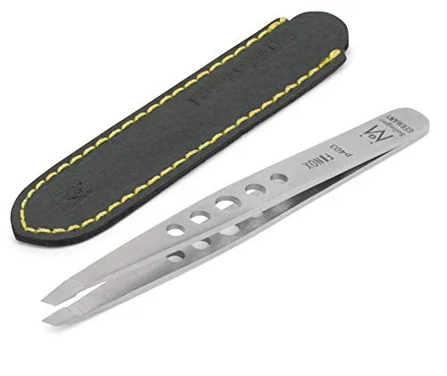 GERMANIKURE Professional Perforated Slanted Tweezers