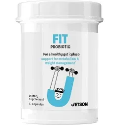 Jetson Probiotic for Weight Management* - Best Probiotic Supplement for Weight Management Support*, Digestion, Anti-Gas & Bloating - Gluten Free, Vegetarian, Non-GMO - 31 Probiotic Capsules