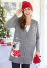 Woman Within Women's Plus Size Holiday Cardigan