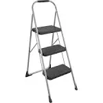 Cosco 3-Step Big Step Folding Stool - 200 lb Capacity, Light Gray