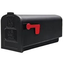 NEW Gibraltar Medium Mailbox Polybox Plastic Post Mounted Black PL10B0201 