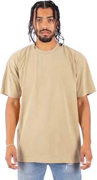 Shaka Wear Shgd - Garment-Dyed Crewneck T-Shirt Cream 5XL