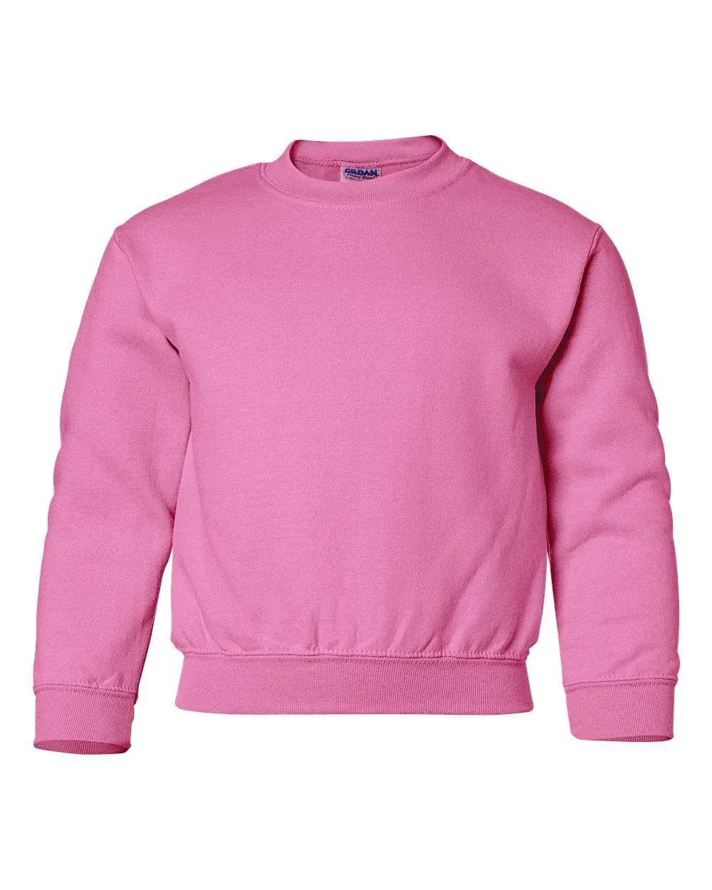 Gildan G180B Youth Heavy Blend 50/50 Fleece Crew - Safety Pink - XL