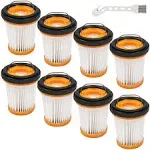 10 Pack WV201BK Vacuum Filters Replacement for Shark Wandvac ION W1 S87 Cordless Handheld Vacuum WV200, WV201, WV205, WV220 Handheld Vacuum, 10 Pack Vacuum Filters, Compare to Part # XHFWV200