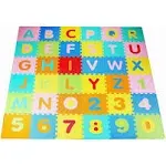 BalanceFrom 9 Color Interlocking Letter Puzzle Exercise Play Mats, 36 (Used)