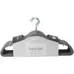 Simplify 25 Pack Slim Velvet Suit Hangers Grey