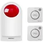 SINGCALL Remote Emergency Strobe Siren Alarm Kit Waterproof Outdoor Loud Panic SOS Warning System for Business Home Shop Hotel School 300ft 1 Red