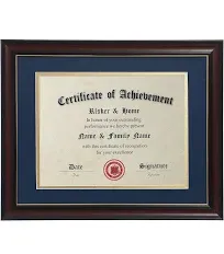 ELSKER&HOME 8.5x11 Diploma Frame Classic Cherry Wood Color 2.0 mm Panels