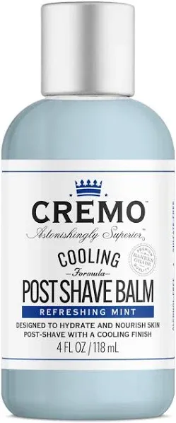 NEW Cremo Barber Grade Refreshing Mint Cooling Post Shave/Shaving balm 4 OZ