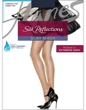 HANES SILK REFLECTIONS SILKY SHEER CONTROL TOP SHEER TOE #717