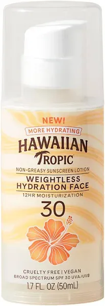 Hawaiian Tropic Silk Hydration Weightless Lotion Sunscreen SPF 30