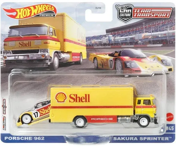 Hot Wheels Porsche 962 Sakura Sprinter Team Transport