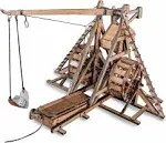 YAQUMW The Mini Counterweight Trebuchet Europe Medieval Siege Equipment Chariot Catapult Weapons DIY 3D Wooden Puzzles Model Kits for Adults Stem