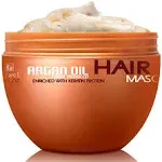 Nuspa Argan Oil Hair Mask - Deep Conditioner Sulfate Free for for Dry Damaged Hair with Organic Jojoba Kernel Oil Aloe Vera Collagen and Keratin