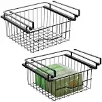 mDesign Under Shelf Sliding Wire Basket 11" x 11" x 7"