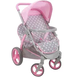 509 Crew Cotton Candy Pink Twin Tandem Doll Stroller