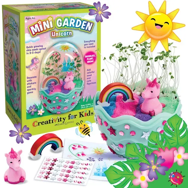 Creativity for Kids Mini Garden Magical Unicorn Grow Kit for Kids NIB